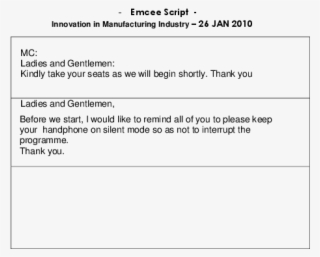 Docx - Master Of Ceremonies #6394027