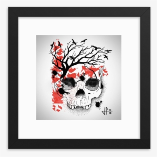 Jfa Bird Skull Framed Photo Paper Poster - Pillow #6396479