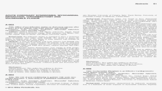 Acute Coronary Syndromes, Myocardial Infarction, Thrombectomy - Document #6396646