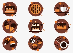 Chocolate Icons Vector Download - Icone Confeitaria Png #6396885
