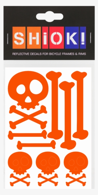 Frame Reflective Skull & Bones Orange - Rahmensticker Reflective Gelb Honeycomb Von Shiok #6397131