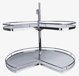 Kidney Shape Metal Trim Lazy Susan - Lazy Suzy Wire Shelf #6397233