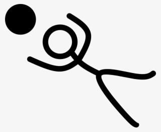 Stick Man Catching Football - Goalkeeper #6398457