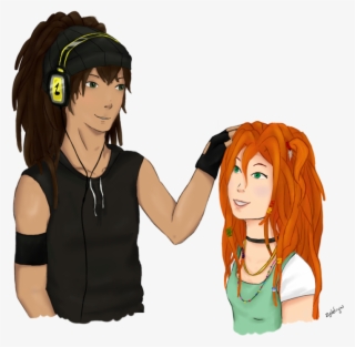 Clip Black And White Library Dreads Png Transparent - Anime Guy With Dreads #6399715