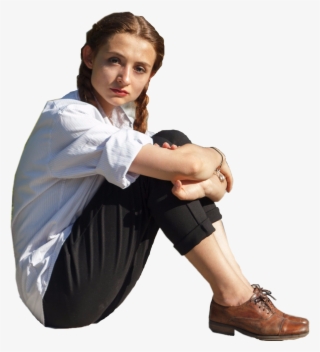 People Woman Women Lady Sitting Looking - Sitting #6399774