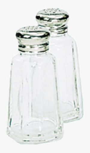 Adcraft Mushroom Top Salt Pepper Shakers Glass Stainless #643195