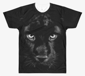 Men's Panther Face Tee - Half Blue Half Red T Shirt #643795