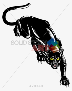 Stock Illustration Of Old Fashioned Cartoon Drawing - Panther Vector #644045