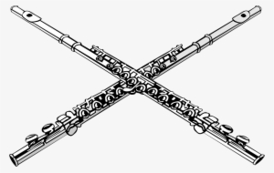 Flutes Crossed Music - Skull With Flutes Tile Coaster #644244