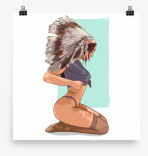 Printed Watercolour Hot Girl Poster Of A Sexy Woman - Angel #644649