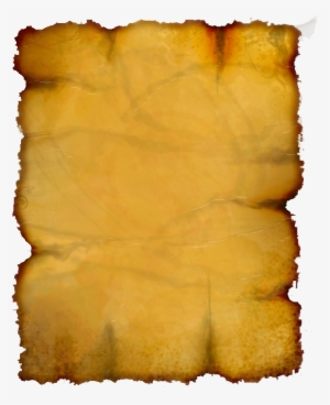 Yellow Scroll Book Burned - Burned Papaer Png #644952