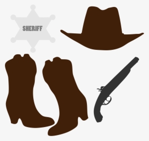 Cowboy Clipart Cowboy Boot - Cowboy Accessories Clipart #645006
