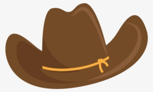 Cowgirl Clipart Brown Cowboy Boot - Sombrero De Vaquero Dibujo #645837