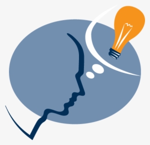 Illustration Of A Person Thinking With A Light Bulb - Thought #647067