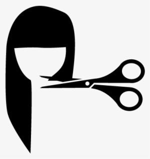 Female Hair Cut With Scissors Vector - Tijeras Corte De Pelo #647285