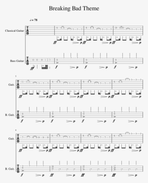 Breaking Bad Theme Sheet Music 1 Of 2 Pages - Sheet Music #647712 Breaking Bad Theme Sheet Music 1 Of 2 Pages - Sheet Music #647712