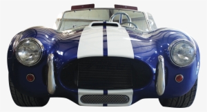 Front View Of Blue Gt-427 Roadster - Classic Car Front Png #648252