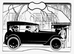 Antique Car Vehicle Vintage Car Drawing - Voiture Dessin Avec Personne #648415