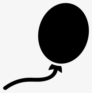 Balloon Black Oval Shape - Globo Negro Dibujo Png #648905