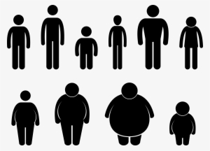 Fat People Silhouette At Getdrawings - Different Body Types Clip Art #649209
