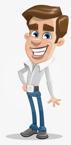 Vector Man Trustworthy Cartoon Character - Free Cartoon Character Graphic Mama #649622