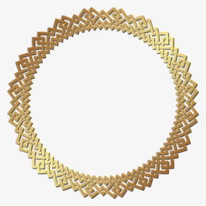 Round Golden Border Frame Transparent Png Clip Art #649687
