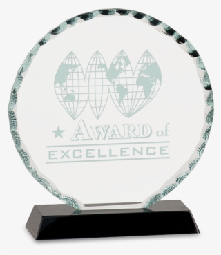 5” Round Facet Glass - Custom Printed 7 Round Glass Award #6400416