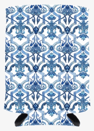 Blue White Tile Drink Hugger #6401936