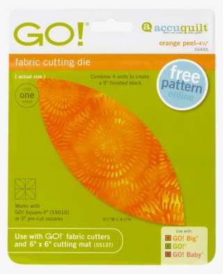 Orange Peel- 4 1/2" - Accuquilt Go! Calico Cat #6402381