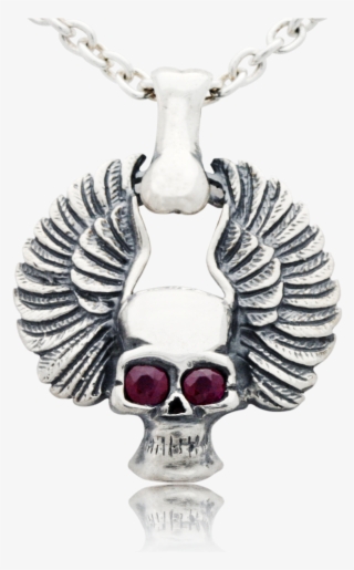 Jewellery - Mavastyle Sterling Silber Skull-anhänger Mit Rubin-augen #6402705