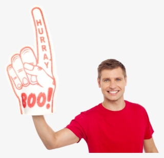Men Pointing Up Royalty-free Png Image - Foam Hand Supporters #6403697
