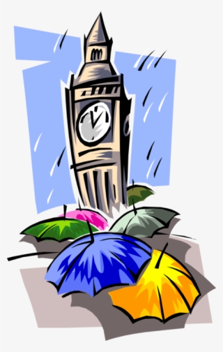 Vector Illustration Of Big Ben Clock Tower Palace Of #6404292