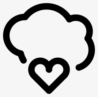 Heart On Cloud Comments - Thought Icon #6405475