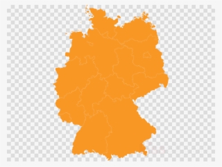 Germany Silhouette Png Clipart Flag Of Germany German - Vector Map Of Germany #6405996
