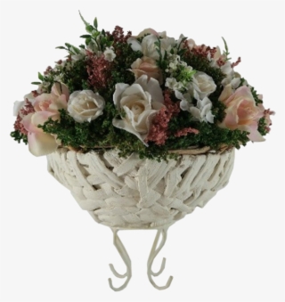 Flower Express Roses With Gyps On Metal Round Planter - Rose #6406533