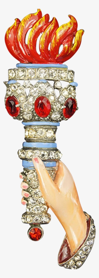 Staret Enamel & Rhinestones Patriotic 'statue Of Liberty - Illustration #6410155