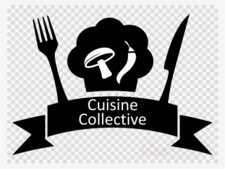 Chief Cook Hat Clipart Chef Cooking - Kitchen Wall Art Sticker Decal, Black, Size Medium #6410296