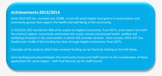 For Examples Of Act Funding Projects - Anglian Community Enterprise #6411938