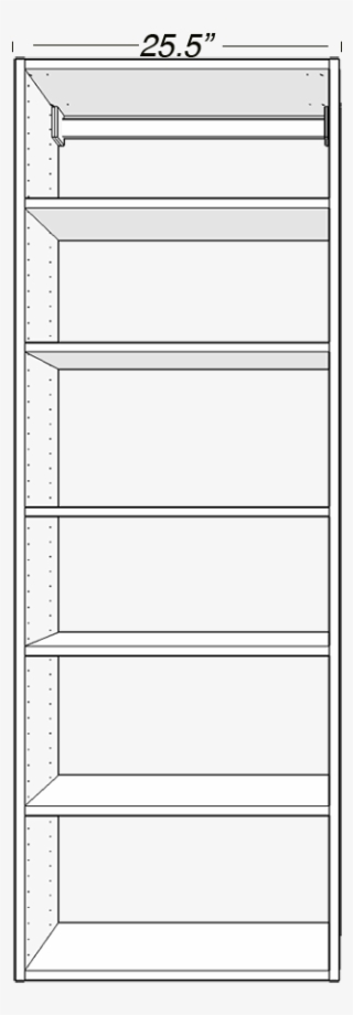 Closet Systems 24 Deep 25 5 Wide 1 Section Closet System - Shelf #6415308 Closet Systems 24 Deep 25 5 Wide 1 Section Closet System - Shelf #6415308