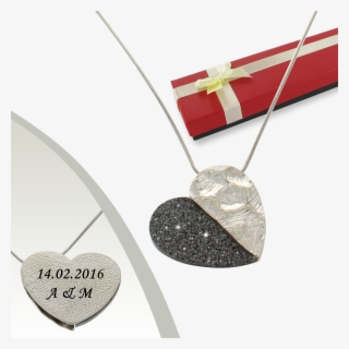 Elegant Heart Necklace Engraved - Personalisierbare Kette Love With Hope Mit Drei Anhängern #6416456