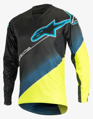 Alpinestars Vector Long Sleeve Jersey Black/yellow - Alpinestars Sight Vector - Long Sleeved Jersey #6418400
