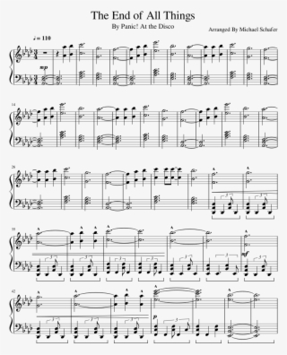 The End Of All Things By Panic At The Disco Sheet Music - Vixx Lr Beautiful Liar Piano Sheet Music #6419829