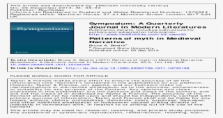 Dismantling A Myth Wolfgang J Lutz #6420997