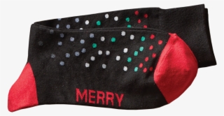 Polka Dots Merry Christmas Dress Socks - Briefs #6421907