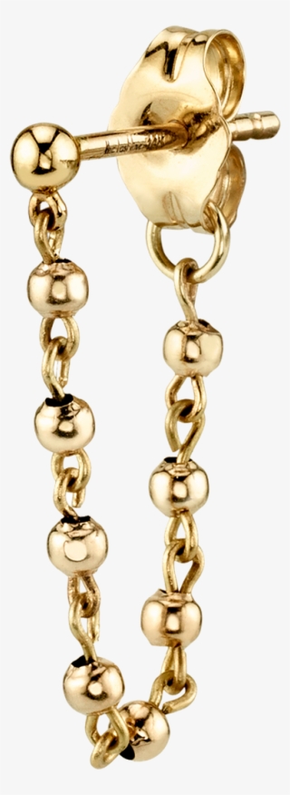 Gold Sphere Chain Earring - Earring #6421993
