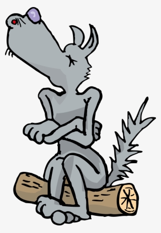 Big Bad Wolf Gray Wolf Animation Clip Art - Lobo Caricatura Png #6424848