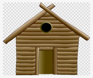 Wood House 3 Little Pigs Clipart The Three Little Pigs - Hut Clipart Png #6425143
