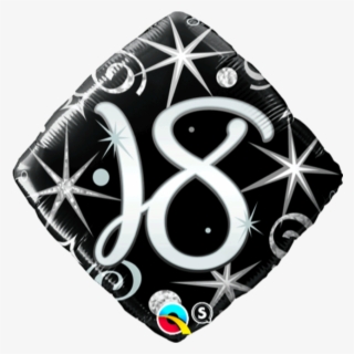 18 Elegant Sparkles & Swirls - 18th Birthday Black Balloons #6427855