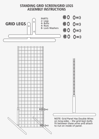 2 X 6 Foot White Standing Grid Screen #6429314