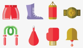 Vector Free Stock Boxing Glove Muay Thai Icon - Boxing #6429849